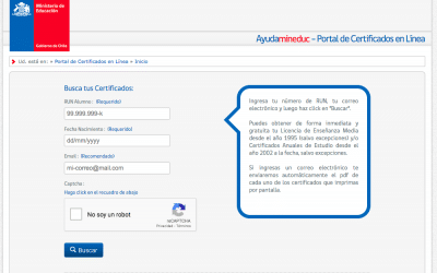 Cómo sacar certificado de estudios MinEduc Chile por internet