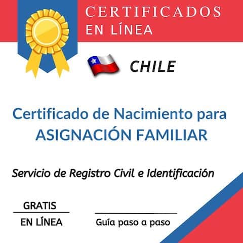 Certificado de Nacimiento para Asignación Familiar