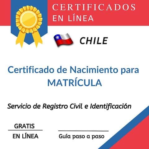 Certificado de Nacimiento para Matrícula