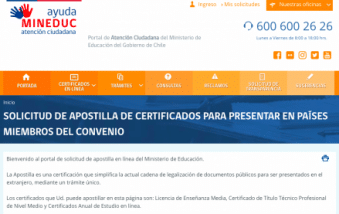 Solicitud apostilla certificados de estudios gratis MinEduc
