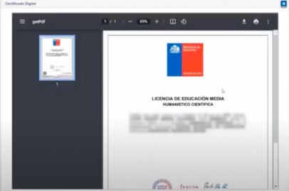 Ejemplo certificado de estudios para descargar o imprimir gratis MinEduc